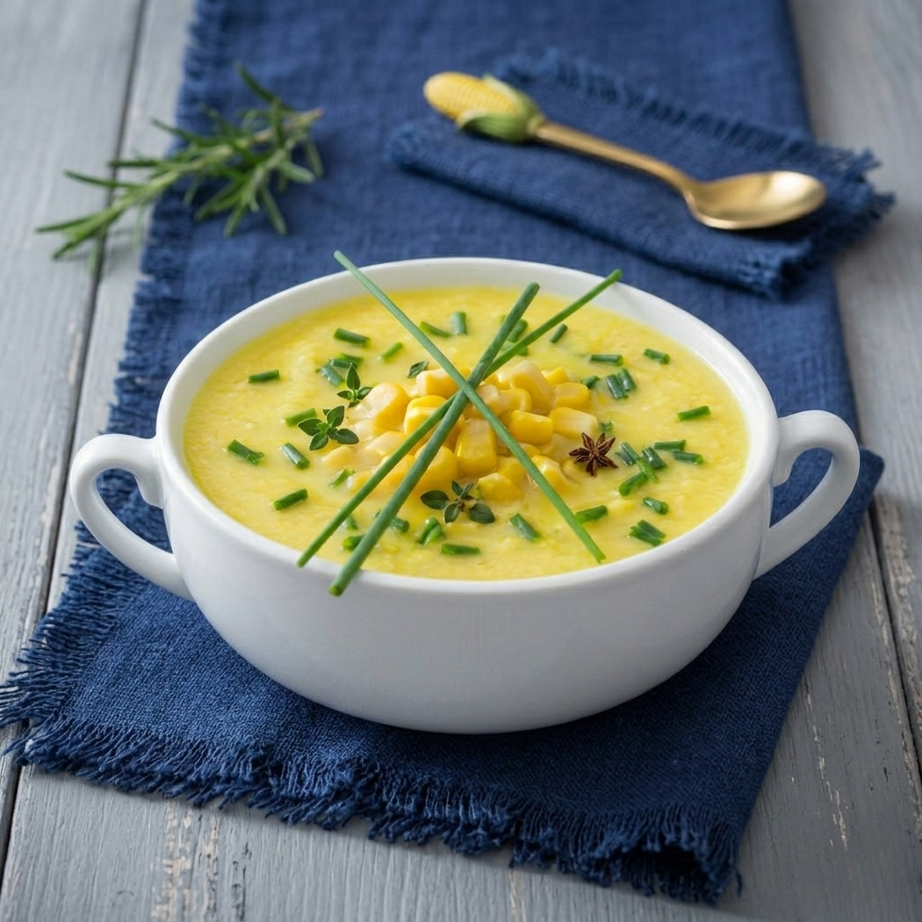 Caldo de milho verde cremoso